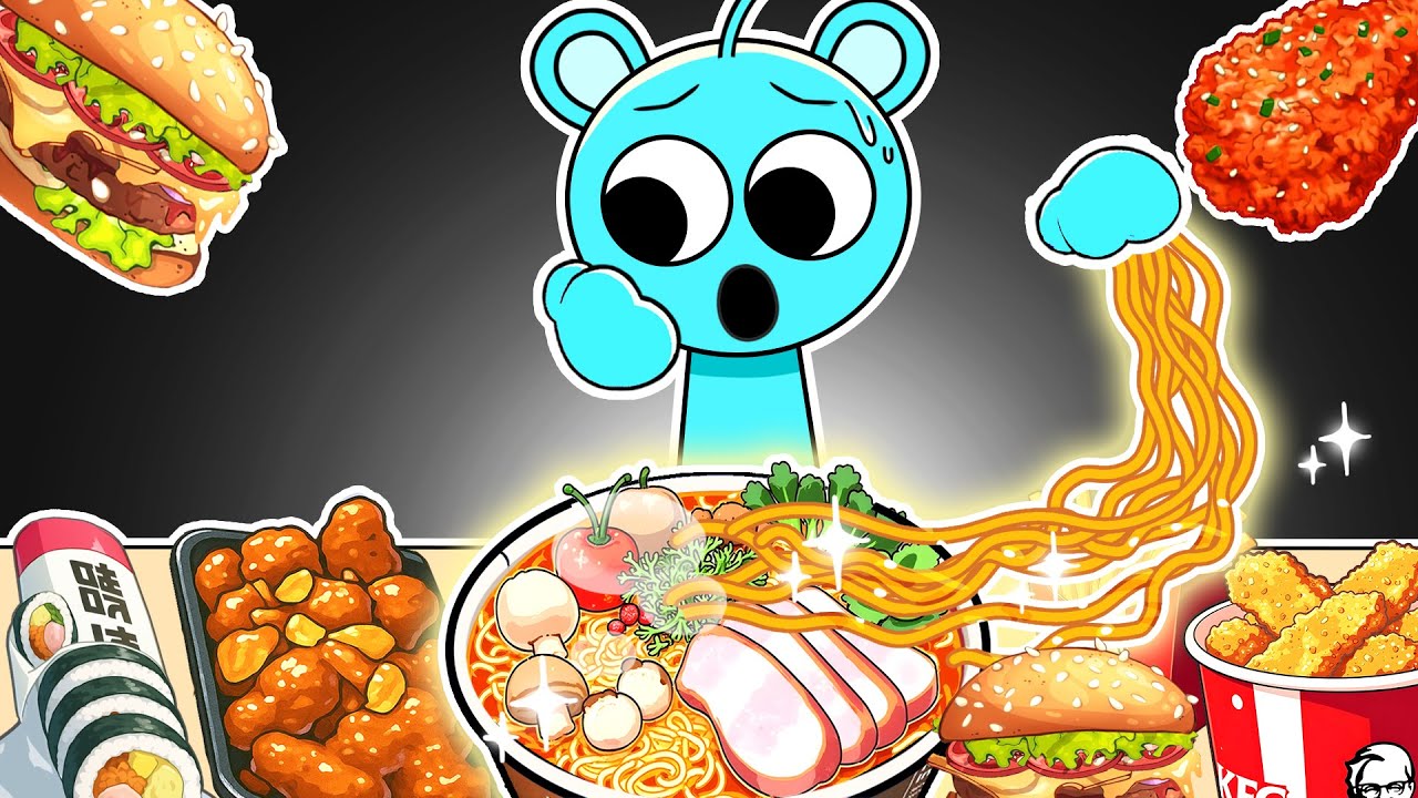 Sky Mukbang Korean Food: Buldak Seasoned Spicy Chicken, Fire Noodle, Buger King | ASMR