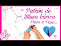 🌸#8 COMO TRAZAR UN PATRÓN DE BLUSA BÁSICA SUPER FÁCIL