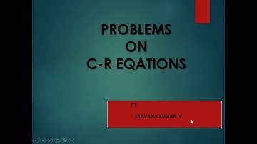 C- R EQUATIONS PROBLEMS IN TELUGU