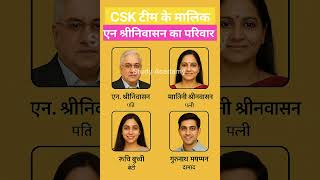 CSK टीम के मालिक एन. श्रीनिवासन का परिवार | Chennai Super Kings Owner Family | Srinivasan Biography Profile
