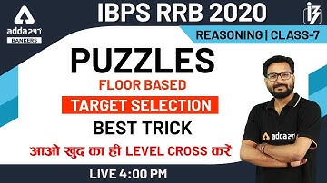 Puzzles | Floor Based (Class-7) | Best Tricks | Reasoning | IBPS RRB 2020