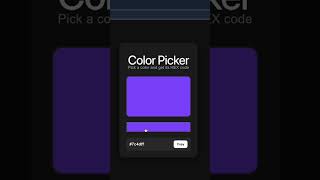 Color picker || React #trending #coding  #shorts