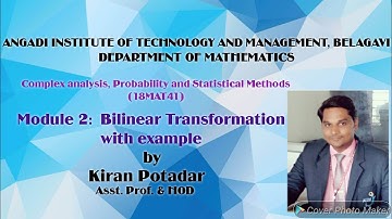 18MAT41 Module 2: Introduction of Bilinear transformation with example