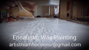 Encaustic in the studio of Niamh O