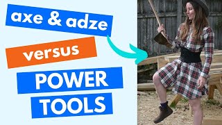 Axe & Adze vs Power Tools (cutting timber frame joists) by Appalachian Wood 919 views 3 months ago 4 minutes, 55 seconds