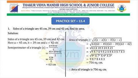 TVMHS STD 8 MATHEMATICS CHAPTER  15 part IV BY MS. SNEHAL SARVAIYA
