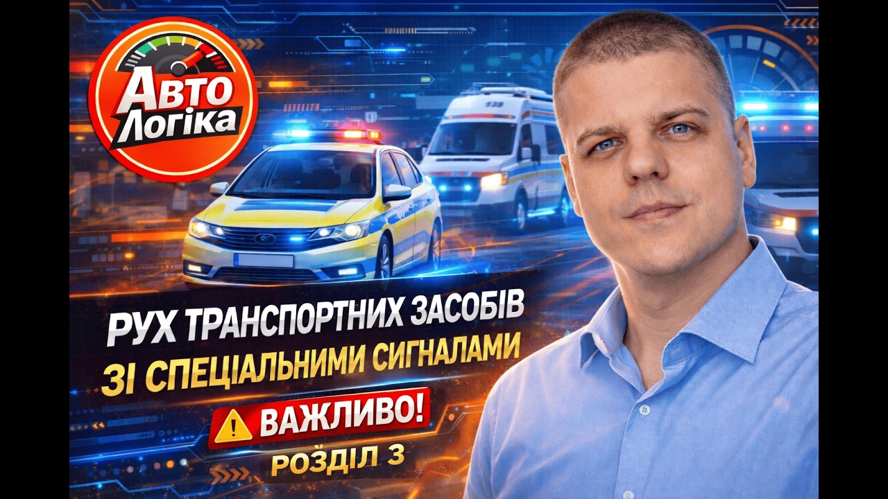 Заняття №4 (частина 1). Розділ 3 Рух ТЗ зі спецсигналами | Теоретичний курс підготовки з ПДР