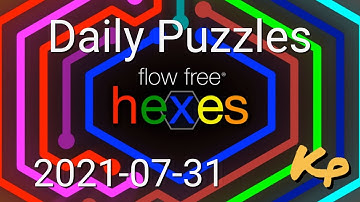 Flow Free Hexes - Daily Puzzles - 2021-07-31 - July 31st 2021