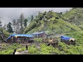 Poor but very happy lifestyle of mountain village people  rainy season compilation  iamsuman