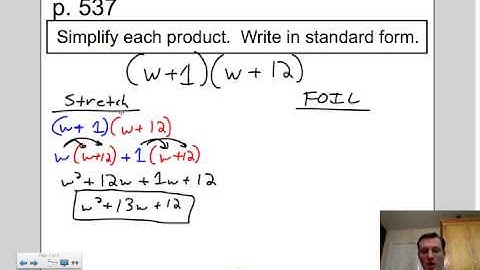 2013 Lesson 8.3 Multiplying Binomials