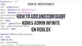 How To Add And Configure Adonis Admin On Roblox Youtube - example key adonis roblox