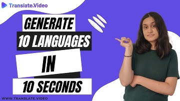Translate Any Video To 10 Languages In 10 Seconds Using AI | AI Translation | Translate.Video
