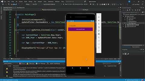 Age Calculator Android and iOS Application Using Xamarin Forms