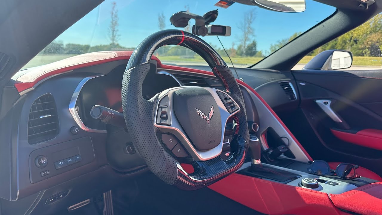 Installing New Carbon Fiber Steering Wheel On My C7 Z06! (Step by Step ...