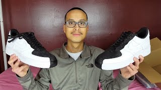 Yin Yang AF-1?! Half Leather HAlf Nubuck Sneakers?! Nike Air Force 1 '07  Premium Split Review! - YouTube