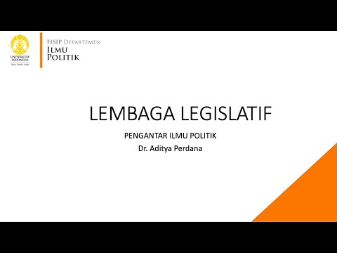 Video: Apa saja ciri-ciri lembaga legislatif unikameral?