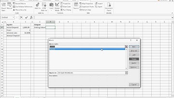 Present Value Lump Sum VBA