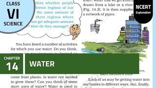 NCERT Class 6th Science chapter 14th: Water