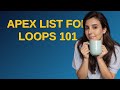 Salesforce: Apex List For Loops 101