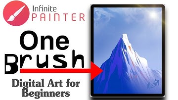 One Brush Art : Infinite Painter | Mountain Illustration | Digital art For Beginners | Android / iOS