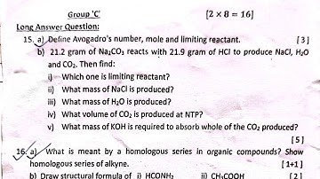 Class-11 Chemistry #2 | First terminal question paper 2082 :: Arniko Awasiya Secondary school