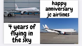 Happy anniversary jc airlines ( 4 years flying in the sky )