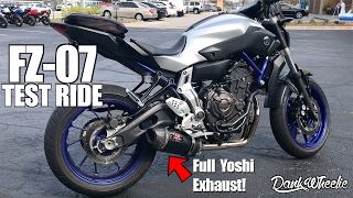 Yamaha FZ07 Test Ride  Wheelie Monster? Giveaway Winner!