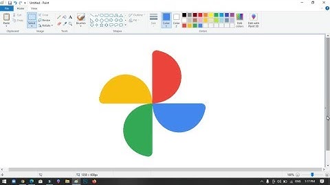 How to draw GOOGLE PHOTOS logo using MS Paint