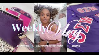 Weekly vlog | bags in progress | sewrority retreat prep... road trip plans