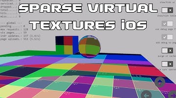 Virtual Texturing demo running on iOS simulator