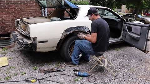 Third Gen Firebird Quarter Panel Skin Replacement Part 1 TIMELAPSE
