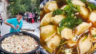 Cooked 2 POTS of dumplings for the old man, see what tableware the old people bring