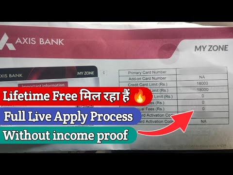 Axis Bank My Zone Lifetime Free Credit Card Apply Process 🔥 