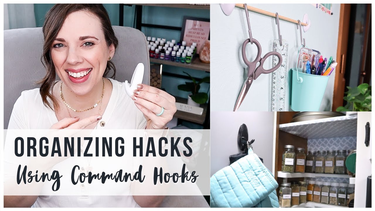 Organizing Hacks Using Command Hooks for Your Whole Home - YouTube