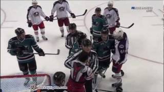 Derick Brassard vs Dan Boyle Jan 31, 2012