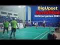 Raja brothers vs irfan saeed  azeem sarwer  pakistan badminton  big semifinal national games 2023