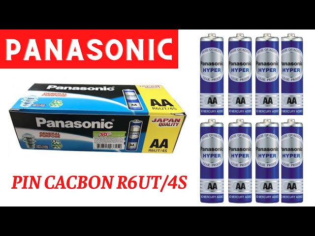 Pin Panasonic - Pin cacbon AA - Pin than AA - pin Panasonic R6UT/4S chính hãng