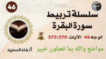 تربيط سورة البقرة /  الوجه 46 /الآيات 270 : 272/ مواضع والله بما تعملون خبير/ وما تنفقوا من خير