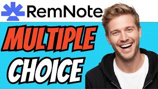 How To MAKE MULTIPLE CHOICE QUESTIONS In Remnote (QUICK &amp; EASY) 2026