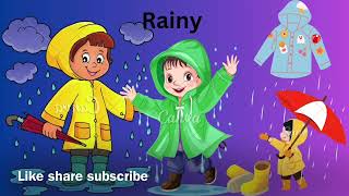 What is the weather today rain sunny kids song nursery rhymes preschool learn education children