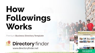 How to follow and un-follow works in Bizbook Directory Template by Directory Finder