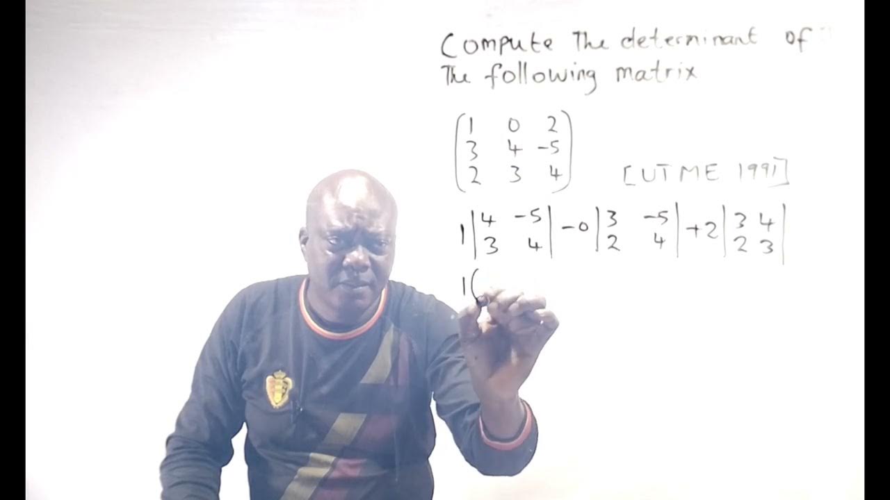 how to calculate the determinant of a matrix. - YouTube