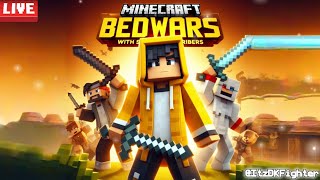 Minecraft Bedwars With Subscribers !! Live !! Itz DKFighter !! Pika And Acentra !!