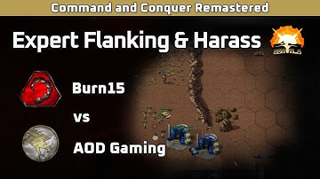 CNC Remaster: Burn15 (Nod) vs AOD Gaming (GDI) - Expert Flanking and Harass