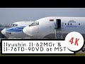 [4K] RARE Ilyushin Parade at Maastricht Aachen Airport | RADA IL-62MGr and Volga Dnepr IL-76TD-90VD