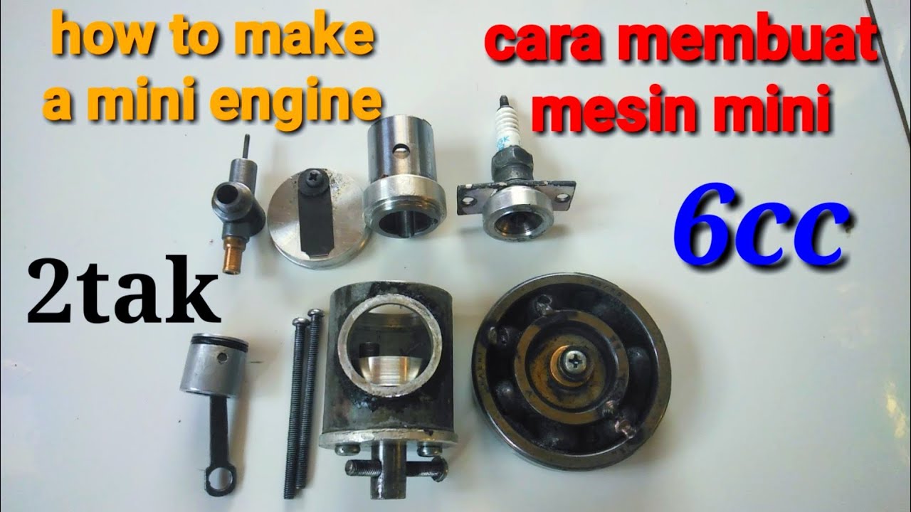 How To Make A 2Stroke Mini Machine, Cara Membuat Mesin Mini 2Tak - Youtube