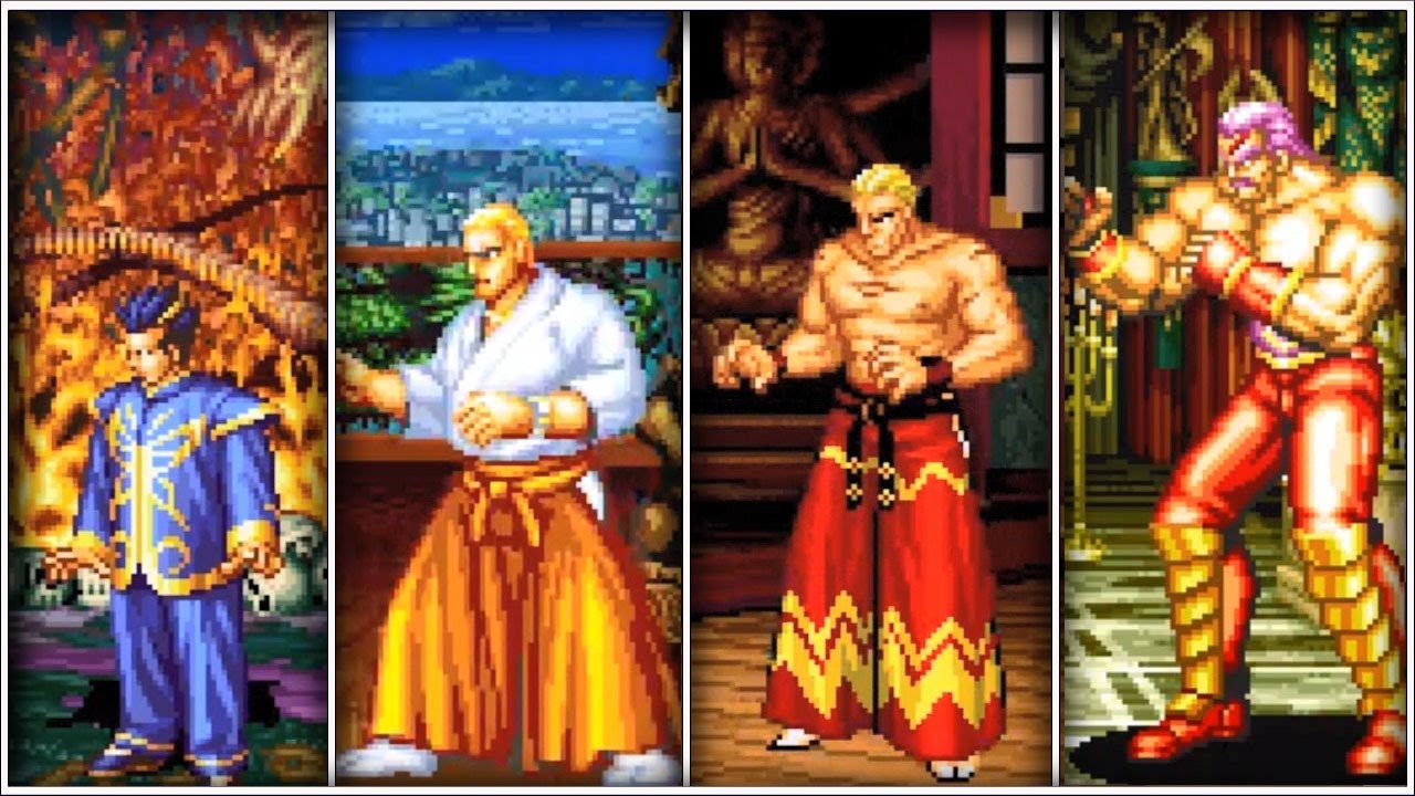 Fatal Fury 1,2,3, All Final Bosses 