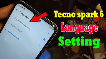 tecno spark 6 go language setting