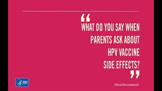 Dr. Savoy Explains How She Addresses Side Effects and HPV Vaccine
