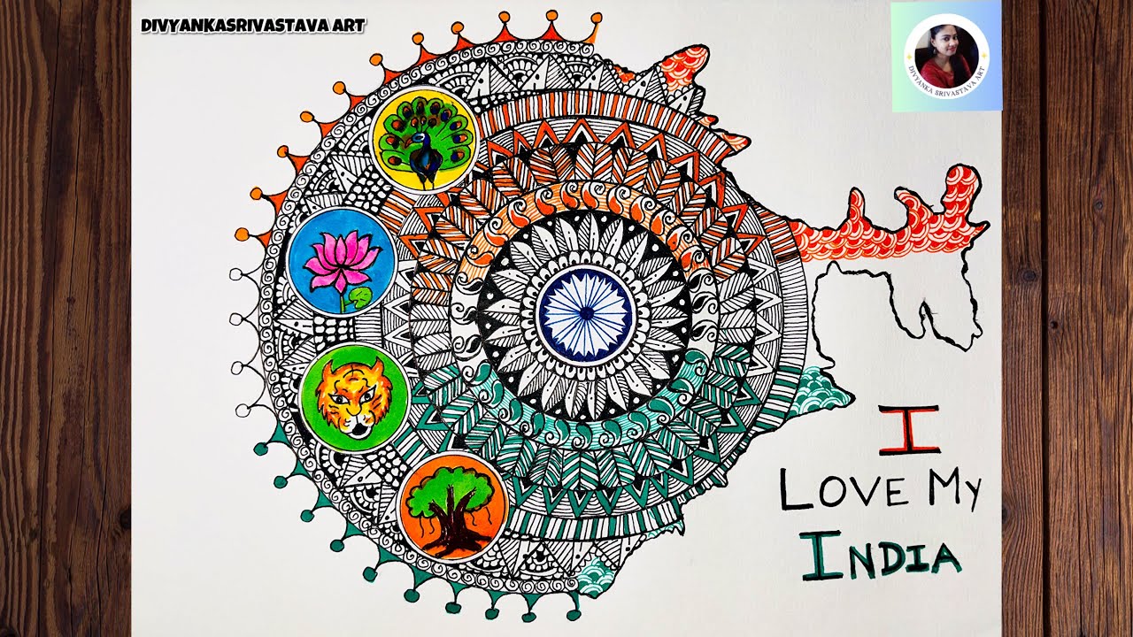 Happy Independence Day Mandala Art | 15 August Drawing | Independence Day Drawing 